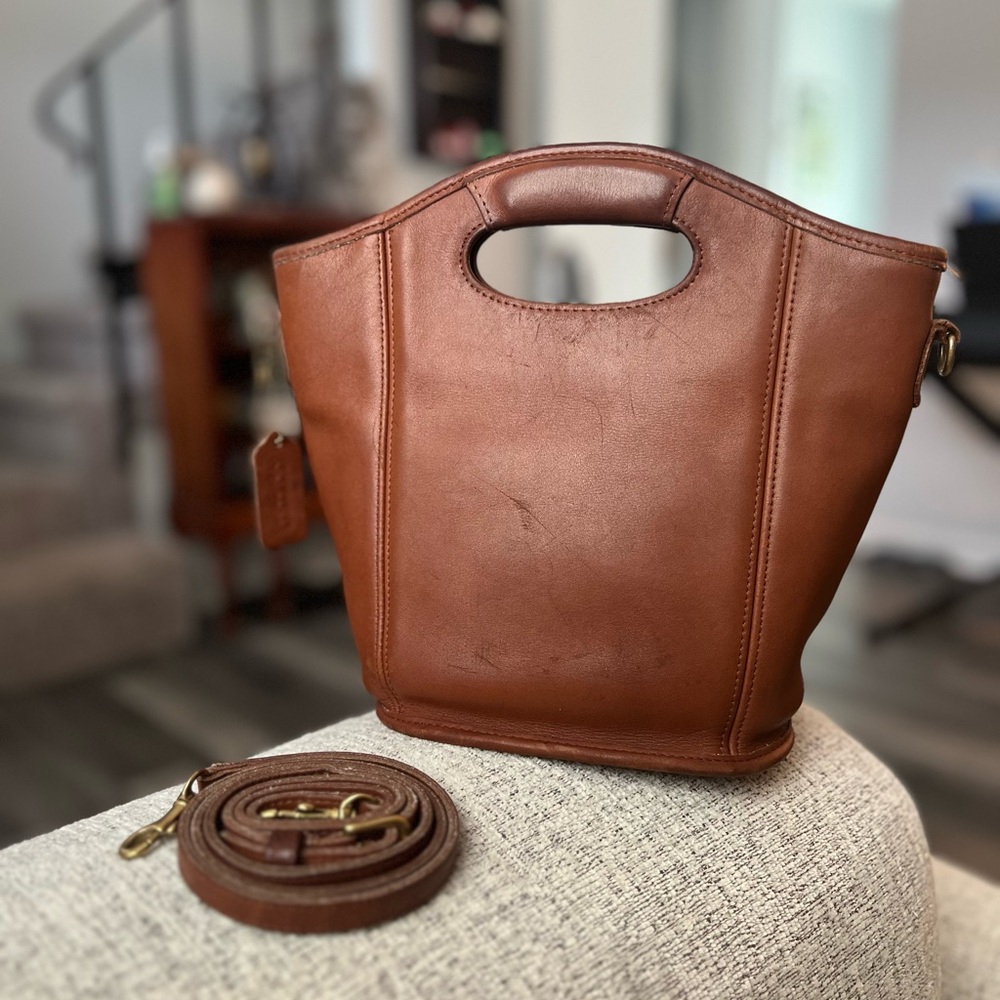 Vintage coach mini shopper tote